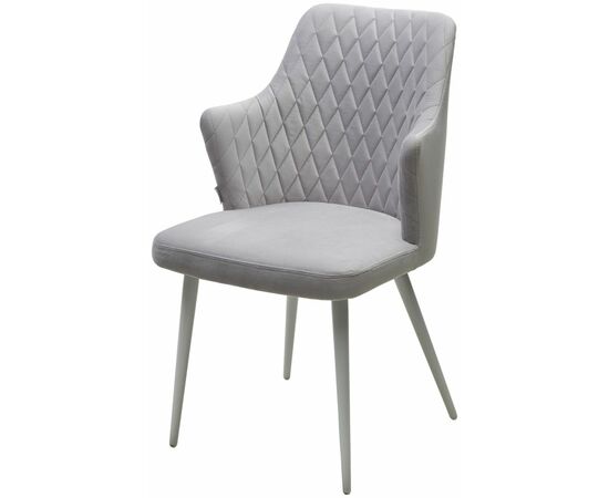 Стул HERMAN 360 град. BM-4 СВЕТЛО-СЕРЫЙ, велюр / белый каркас М-City | Интернет магазин мебели и декора LifeDekor