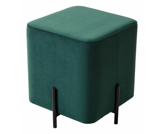 Пуф для гостиной ФЕЛИКС квадратный зеленый #19, велюр / черный каркас М-City | Интернет магазин мебели и декора LifeDekor