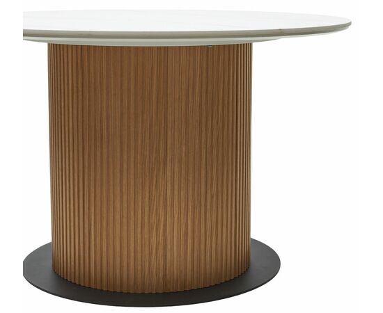 Стол MESA D120 цвет БЕЛЫЙ МРАМОР M326 / Каркас OAK, ®DISAUR, изображение 6 | Интернет магазин мебели и декора LifeDekor