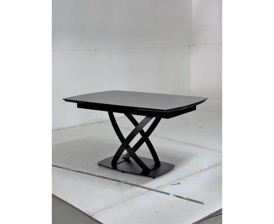 Стол FOGGIA 140 KL-136 Серый мрамор матовый, итальянская керамика/ черный каркас М-City, изображение 5 | Интернет магазин мебели и декора LifeDekor