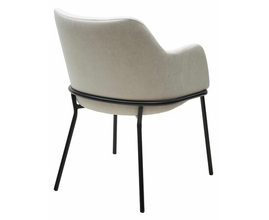 Стул АЛИСТЕР, цвет RAIN 1 молочный велюр / черный каркас М-City, изображение 7 | Интернет магазин мебели и декора LifeDekor