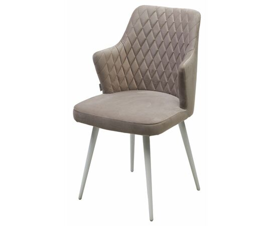 Стул HERMAN 360 град. ЛАТТЕ #25, велюр / белый каркас М-City | Интернет магазин мебели и декора LifeDekor