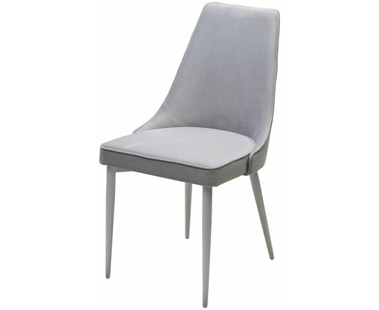 Стул NEPAL-P СВЕТЛО-СЕРЫЙ BM-4, велюр/ белый каркас М-City | Интернет магазин мебели и декора LifeDekor