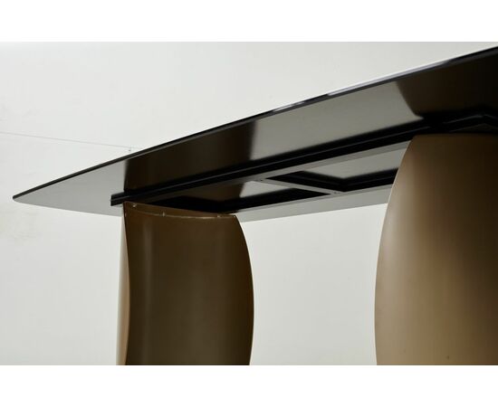 Стол BRONTE 220 KL-188 Контрастный мрамор матовый, итальянская керамика/ каркас цвета шампань М-City, изображение 6 | Интернет магазин мебели и декора LifeDekor