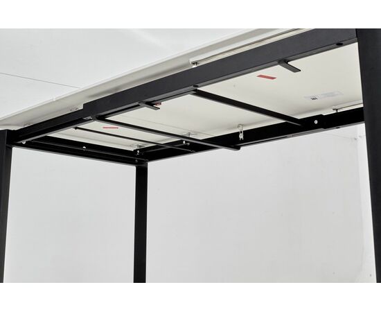 Стол CORNER 120 MATT WHITE MARBLE SINTERED STONE/ BLACK М-City, изображение 9 | Интернет магазин мебели и декора LifeDekor