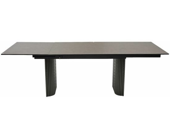 Стол RAGNAR 180 цвет 1697 Коричневая кожа, керамика / Темно-серый каркас, ®DISAUR, изображение 5 | Интернет магазин мебели и декора LifeDekor