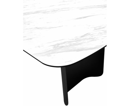 Стол NORD 240 MARBLES KL-99 Белый мрамор, итальянская керамика / черный каркас М-City, изображение 5 | Интернет магазин мебели и декора LifeDekor