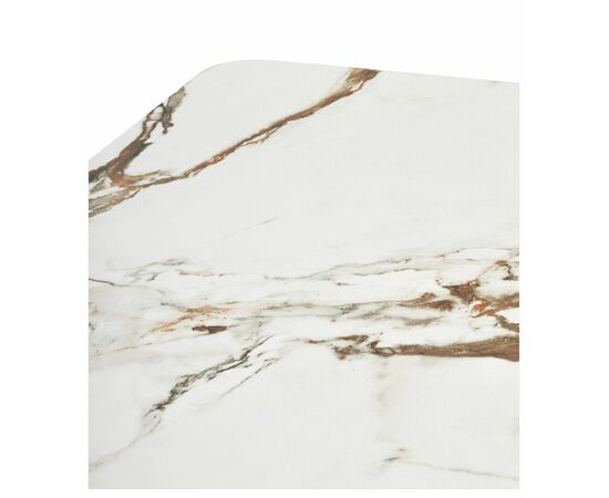 Стол BRONTE 200 раскладной KL-188 Контрастный мрамор матовый, итальянская керамика/ Шампань, ®DISAUR, изображение 11 | Интернет магазин мебели и декора LifeDekor