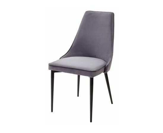 Стул NEPAL-P СЕРЫЙ #27, велюр/ черный каркас М-City | Интернет магазин мебели и декора LifeDekor
