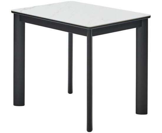 Стол ТЕТ-А-ТЕТ 90  Белый мрамор, керамика / Черный каркас М-City, изображение 4 | Интернет магазин мебели и декора LifeDekor