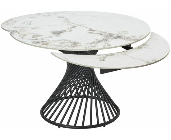 Стол BUENO 120 GLOSS GOLDEN JADE SOLID CERAMIC / BLACK, ®DISAUR, изображение 6 | Интернет магазин мебели и декора LifeDekor