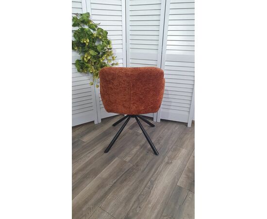 Стул KAROL 180 град. поворот. 3018-09 терракотовый, шенилл/ черный каркас, ®DISAUR, изображение 4 | Интернет магазин мебели и декора LifeDekor