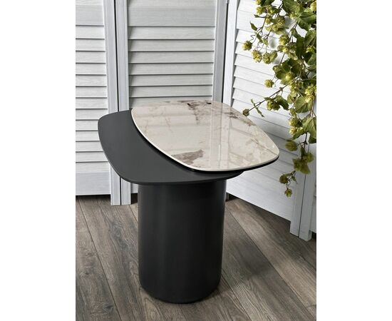 Стол кофейный ARVID PANDORA  керамика на стекле/ окрашенный МДФ / темно-серый МДФ каркас ®DISAUR, изображение 5 | Интернет магазин мебели и декора LifeDekor