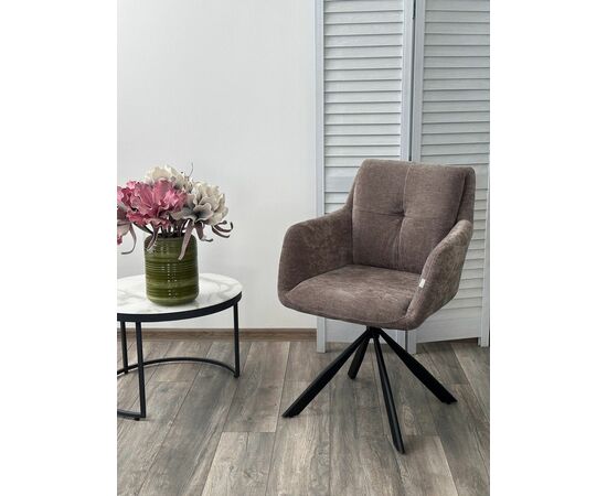 Стул ФЕДЕРИКО ДАНС 180 град. поворотный, NORDIC 35 Серо-зеленый / Черный каркас, M-City, изображение 4 | Интернет магазин мебели и декора LifeDekor