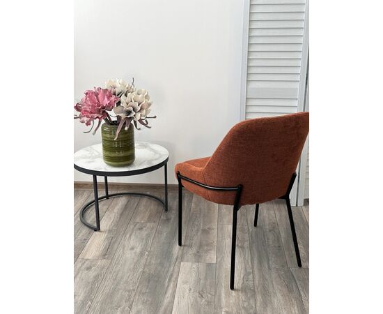 Стул GAVI Garna-001 коричневый, ткань / черный каркас, ®DISAUR, изображение 3 | Интернет магазин мебели и декора LifeDekor