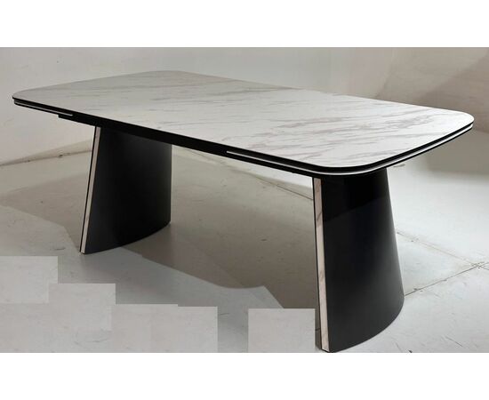 Стол VALDEMAR 180 KL-99 итальянская керамика, стекло/ каркас темно-серый/Kl-188, ®DISAUR, изображение 2 | Интернет магазин мебели и декора LifeDekor