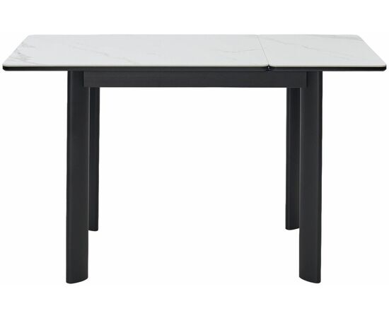 Стол ТЕТ-А-ТЕТ 90  Белый мрамор, керамика / Черный каркас М-City, изображение 3 | Интернет магазин мебели и декора LifeDekor