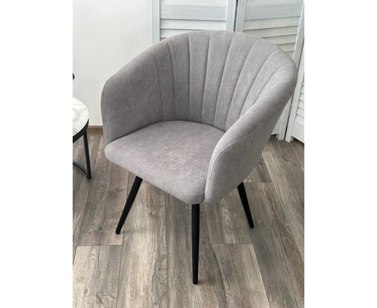 Стул RUNA, 360 град. поворот. B22 Серый, велюр / черный каркас, М-City, изображение 2 | Интернет магазин мебели и декора LifeDekor