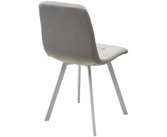 Стул РИЧИ, цвет H-09 Светло-серый, велюр / белый каркас М-City, изображение 4 | Интернет магазин мебели и декора LifeDekor