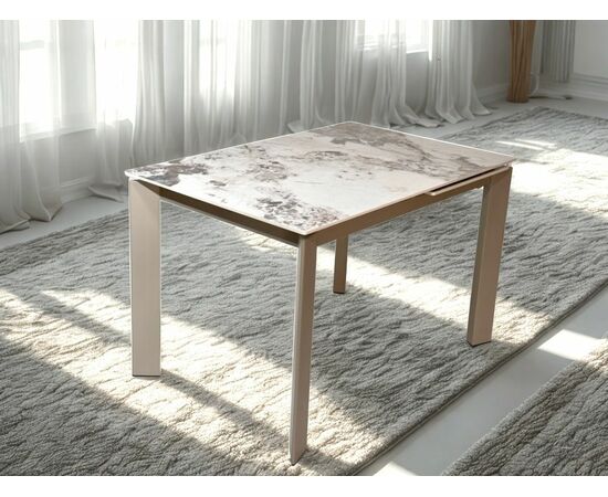 Стол CORNER 120 GLOSS LUXURY PANDORA SOLID CERAMIC / TAUPE, ®DISAUR, изображение 2 | Интернет магазин мебели и декора LifeDekor