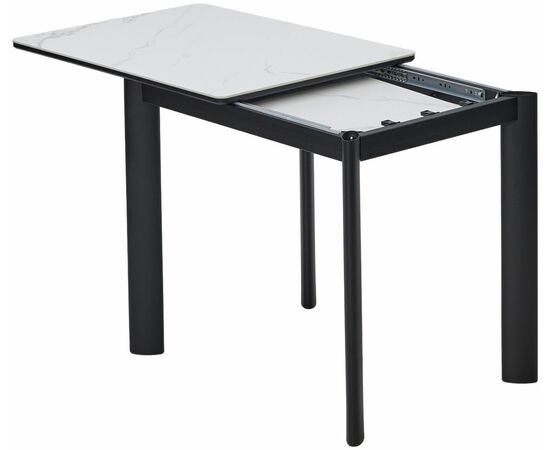 Стол ТЕТ-А-ТЕТ 90  Белый мрамор, керамика / Черный каркас М-City, изображение 11 | Интернет магазин мебели и декора LifeDekor