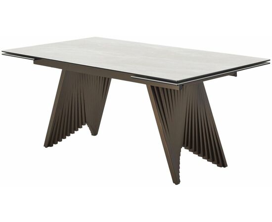 Стол IVAR 180 MARBLES TL-109 Серый мрамор, испанская керамика/Шоколадное золото каркас, ®DISAUR | Интернет магазин мебели и декора LifeDekor