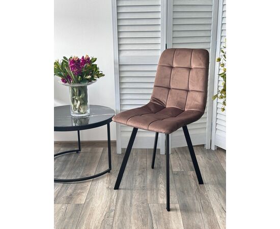 Стул РИЧИ, цвет H-71 Шоколадный, велюр / черный каркас М-City, изображение 4 | Интернет магазин мебели и декора LifeDekor