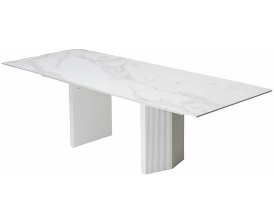 Стол МОЦАРТ 200 Белый мрамор, стекло / Белый М-City, изображение 7 | Интернет магазин мебели и декора LifeDekor