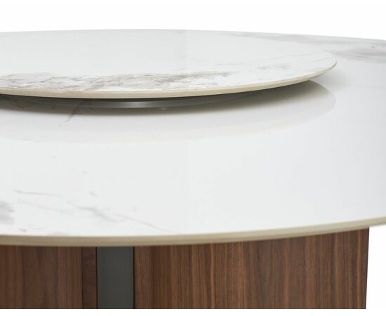Стол CASTELA 135 Белый мрамор CA071, керамика / Орех, ®DISAUR, изображение 5 | Интернет магазин мебели и декора LifeDekor