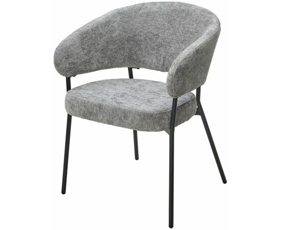 Стул SAGE 3018-17 серый, шенилл / черный каркас, ®DISAUR | Интернет магазин мебели и декора LifeDekor