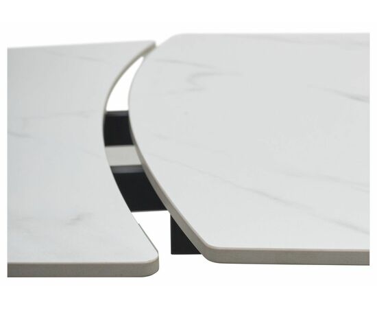 Стол BALDE 140 MATT WHITE MARBLE SOLID CERAMIC / BLACK, ®DISAUR, изображение 3 | Интернет магазин мебели и декора LifeDekor