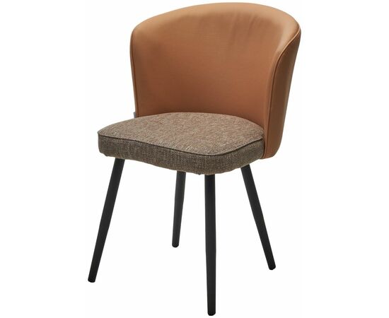 Стул МОНЕ MELANGE 290 рогожка / ENZO 210 экокожа / Черный каркас M-City | Интернет магазин мебели и декора LifeDekor