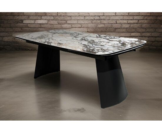 Стол ODIN 200 TL-312, испанская керамика / темно-серый каркас каркас, ®DISAUR, изображение 2 | Интернет магазин мебели и декора LifeDekor