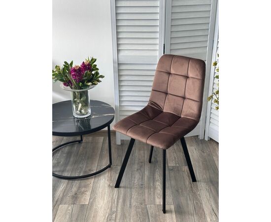 Стул РИЧИ, цвет H-71 Шоколадный, велюр / черный каркас М-City, изображение 5 | Интернет магазин мебели и декора LifeDekor