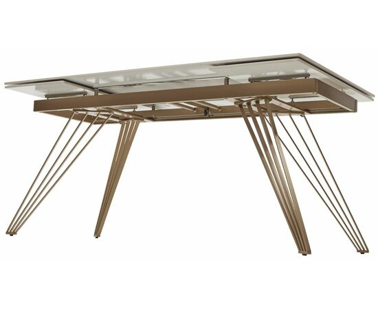 Стол ACERRA NEW 160 GLOSS LUXURY PANDORA SOLID CERAMIC/ каркас цвета шампань М-City, изображение 8 | Интернет магазин мебели и декора LifeDekor