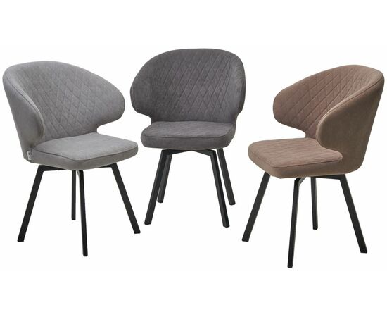 Стул ХИЛТОН 360 град., цвет B5 Капучино, велюр / черный каркас М-City, изображение 4 | Интернет магазин мебели и декора LifeDekor