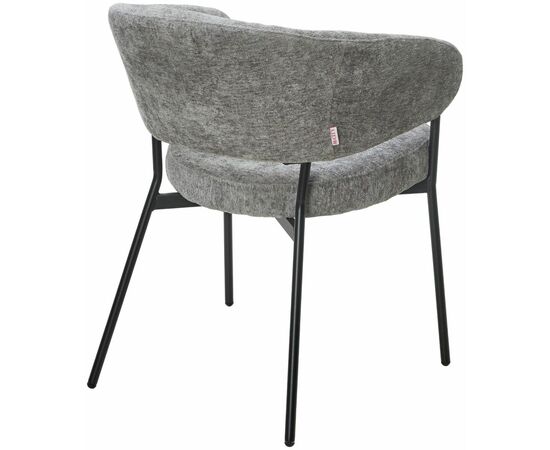 Стул SAGE 3018-17 серый, шенилл / черный каркас, ®DISAUR, изображение 4 | Интернет магазин мебели и декора LifeDekor