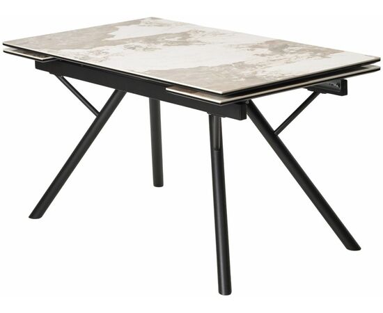 Стол ЛИБЕРТИ 140 Pandora, керамика / Черный каркас М-City | Интернет магазин мебели и декора LifeDekor