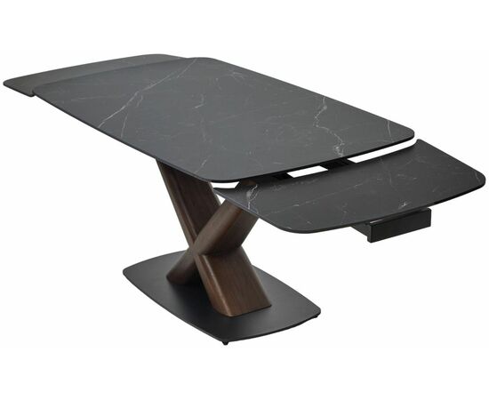 Стол BLANCO 160 MATT BLACK MARBLE SOLID CERAMIC / Орех, ®DISAUR, изображение 11 | Интернет магазин мебели и декора LifeDekor