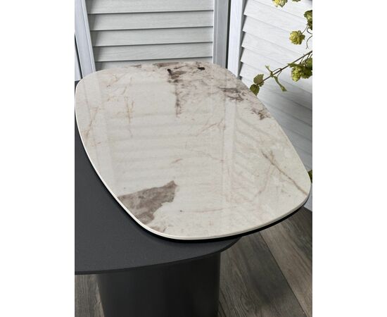 Стол кофейный ARVID PANDORA  керамика на стекле/ окрашенный МДФ / темно-серый МДФ каркас ®DISAUR, изображение 3 | Интернет магазин мебели и декора LifeDekor