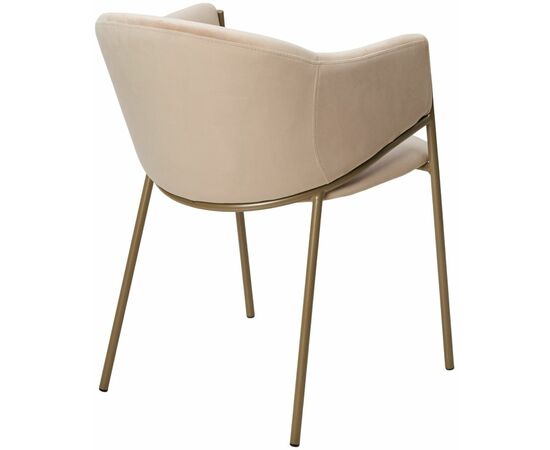 Стул ДИЛЛ, цвет H-06 Бежевый, велюр / шампань каркас М-City, изображение 5 | Интернет магазин мебели и декора LifeDekor