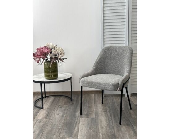 Стул GAVI Garna-018 серый, ткань / черный каркас, ®DISAUR, изображение 3 | Интернет магазин мебели и декора LifeDekor