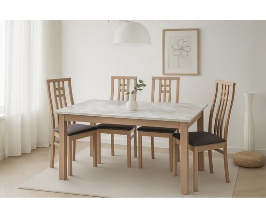 Стол TME-6931 MBH SWEDEN белый мрамор / MILKY WHITE  M-City | Интернет магазин мебели и декора LifeDekor