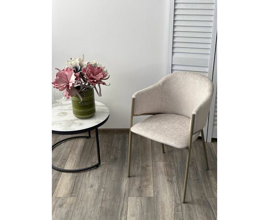 Стул ДИЛЛ, цвет RAIN 8 слоновая кость, велюр / шампань каркас М-City, изображение 3 | Интернет магазин мебели и декора LifeDekor