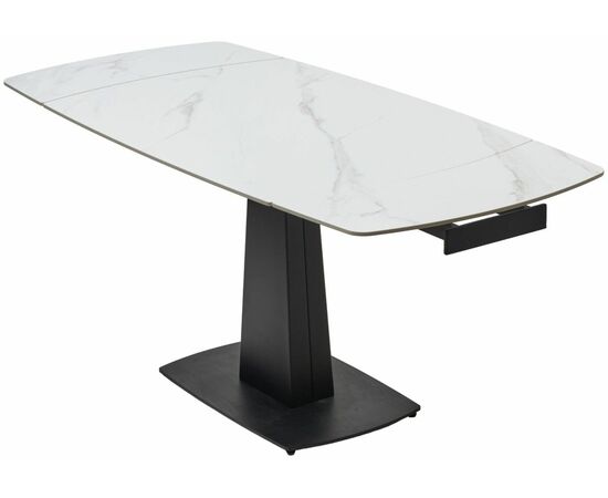 Стол BALDE 140 MATT WHITE MARBLE SOLID CERAMIC / BLACK, ®DISAUR, изображение 9 | Интернет магазин мебели и декора LifeDekor