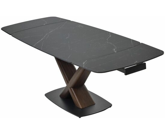 Стол BLANCO 160 MATT BLACK MARBLE SOLID CERAMIC / Орех, ®DISAUR, изображение 4 | Интернет магазин мебели и декора LifeDekor