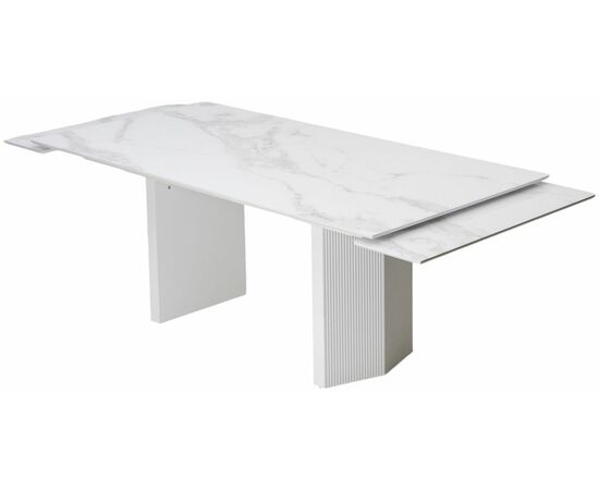 Стол МОЦАРТ 200 Белый мрамор, стекло / Белый М-City, изображение 5 | Интернет магазин мебели и декора LifeDekor