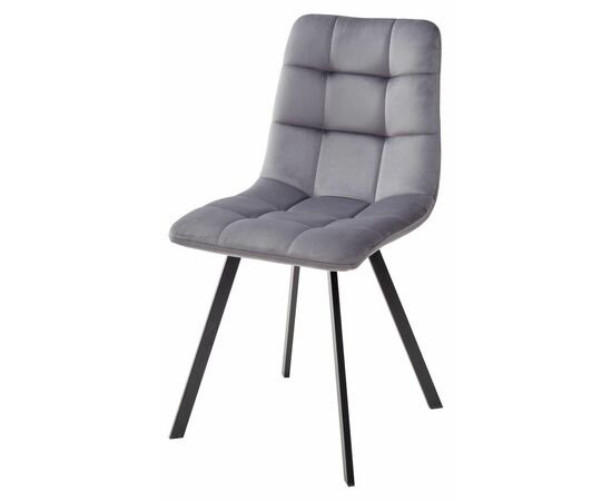 Стул CHILLI SQUARE BLUVEL-14 серый, велюр / черный каркас М-City | Интернет магазин мебели и декора LifeDekor