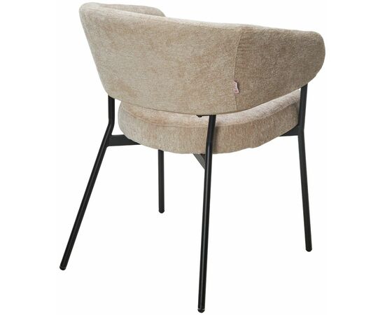 Стул SAGE 3018-10 бежевый, шенилл / черный каркас, ®DISAUR, изображение 4 | Интернет магазин мебели и декора LifeDekor