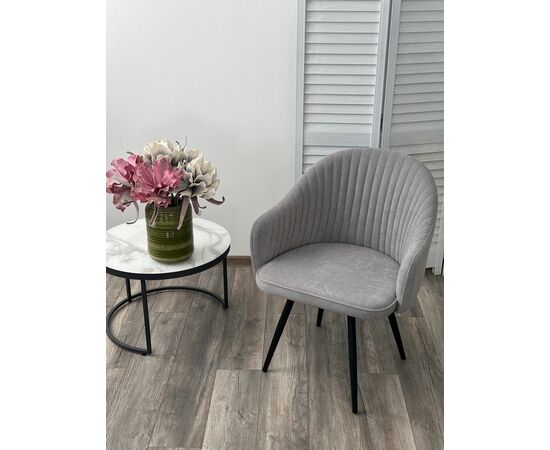 Стул AVIOR, 360 град. поворот. B22 Серый, велюр / черный каркас, М-City, изображение 2 | Интернет магазин мебели и декора LifeDekor